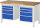 RAU Werkbank höhenverstellbar 8182A1, B1500xT700xH840-1040mm, 8xSchublade-VA, 13-8182A1-157B4H.11