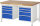 RAU Werkbank höhenverstellbar 8182A1, B1500xT900xH840-1040mm, 8xSchublade-VA, 13-8182A1-159B4H.11