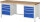 RAU Werkbank höhenverstellbar 8182A1, B2000xT700xH840-1040mm, 8xSchublade-VA, 13-8182A1-207B4H.11
