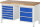 RAU Werkbank höhenverstellbar 8183A1, B1500xT700xH840-1040mm, 9xSchublade-VA, 13-8183A1-157B4H.11