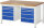 RAU Werkbank höhenverstellbar 8184A1, B1500xT900xH840-1040mm, 10xSchublade-VA, 13-8184A1-159B4H.11