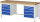 RAU Werkbank höhenverstellbar 8184A1, B2000xT700xH840-1040mm, 10xSchublade-VA, 13-8184A1-207B4H.11