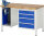 RAU Werkbank 8185A1, B1250xT700xH840mm, 4xSchublade-VA, SSKL, 13-8185A1-127B4S.11