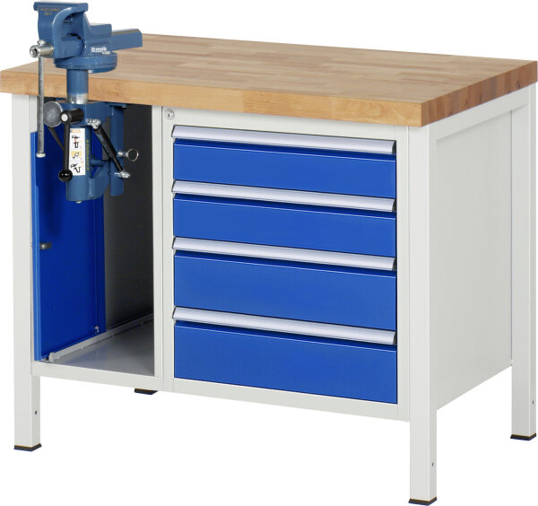 RAU Werkbank 8185A2, B1000xT700xH840mm, 3xSchublade-VA, SSKL, 13-8185A2-107B4S.11