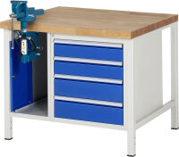 RAU Werkbank 8185A2, B1000xT900xH840mm, 3xSchublade-VA,...