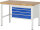 RAU Werkbank höhenverstellbar 8232A1, B1250xT700xH840-1040mm, 4xSchublade-VA, 13-8232A1-127B4H.11