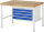 RAU Werkbank höhenverstellbar 8233A1, B1250xT900xH840-1040mm, 4xSchublade-VA, 13-8233A1-129B4H.11