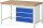 RAU Werkbank höhenverstellbar 8257A1, B1500xT900xH840-1040mm, 3xSchublade-VA, 13-8257A1-159B4H.11
