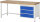 RAU Werkbank höhenverstellbar 8257A1, B2000xT700xH840-1040mm, 3xSchublade-VA, 13-8257A1-207B4H.11