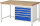 RAU Werkbank höhenverstellbar 8268A1, B1500xT900xH840-1040mm, 5xSchublade-VA, 13-8268A1-159B4H.11