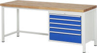 RAU Werkbank 8268A1, B2000xT700xH840mm, 5xSchublade-VA,...