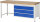 RAU Werkbank höhenverstellbar 8357A1, B2000xT700xH840-1040mm, 3xSchublade-VA, 13-8357A1-207B4H.11