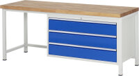 RAU Werkbank 8357A1, B2000xT700xH840mm, 3xSchublade-VA,...