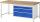 RAU Werkbank 8359A1, B2000xT900xH840mm, 3xSchublade-VA, 13-8359A1-209B4S.11