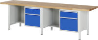 RAU Werkbank 8451A2, B3000xT700xH840mm, 4xSchublade-VA,...