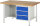 RAU Werkbank höhenverstellbar 8452A2, B1500xT900xH840-1040mm, 3xSchublade-VA, 13-8452A2-159B4H.11