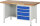 RAU Werkbank 8453A2, B1500xT700xH840mm, 4xSchublade-VA, 13-8453A2-157B4S.11