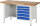 RAU Werkbank 8454A2, B1500xT700xH840mm, 5xSchublade-VA, 13-8454A2-157B4S.11