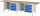 RAU Werkbank 8454A2, B3000xT700xH840mm, 10xSchublade-VA, 13-8454A2-307B4S.11