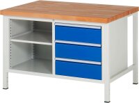 RAU Werkbank 8462A2, B1250xT900xH840mm, 3xSchublade-VA,...
