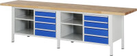 RAU Werkbank 8463A2, B3000xT700xH840mm, 8xSchublade-VA,...