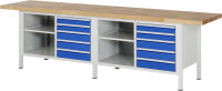 RAU Werkbank 8464A2, B3000xT700xH840mm, 8xSchublade-VA,...
