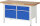 RAU Werkbank 8466A2, B1500xT700xH840mm, 2xSchublade-VA, 2xTüren, 13-8466A2-157B4S.11
