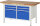RAU Werkbank 8469A2, B1500xT700xH840mm, 4xSchublade-VA, 2xTür, 13-8469A2-157B4S.11