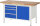 RAU Werkbank 8470A2, B1500xT700xH840mm, 4xSchublade-VA, 1xTür, 13-8470A2-157B4S.11