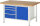 RAU Werkbank 8470A2, B1500xT900xH840mm, 4xSchublade-VA, 1xTür, 13-8470A2-159B4S.11