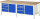 RAU Werkbank höhenverstellbar 8470A2, B2500xT900xH840-1040mm, 8xSchublade-VA, 2xTür, 13-8470A2-259B4H.11