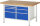 RAU Werkbank höhenverstellbar 8476A2, B1500xT900xH840-1040mm, 7xSchublade-VA, 13-8476A2-159B4H.11