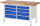RAU Werkbank 8477A2, B1500xT700xH840mm, 8xSchublade-VA, 13-8477A2-157B4S.11
