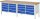 RAU Werkbank 8477A2, B2500xT700xH840mm, 16xSchublade-VA, 13-8477A2-257B4S.11