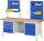RAU Werkbank 8551A2, B2000xT700xH840mm, 2xSchublade-VA, 2xTür, 13-8551A2-207B4S.11