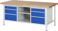 RAU Werkbank 8564A2, B2000xT900xH840mm, 6xSchublade-VA,...