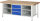 RAU Werkbank höhenverstellbar 8565A2, B2000xT900xH840-1040mm, 3xSchublade-VA, 13-8565A2-209B4H.11