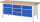 RAU Werkbank höhenverstellbar 8568A2, B2000xT700xH840-1040mm, 5xSchublade-VA, 2xTüren, 13-8568A2-207B4H.11