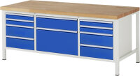 RAU Werkbank 8755A2, B2000xT900xH840mm, 10xSchublade-VA,...
