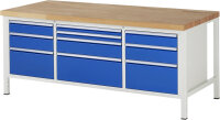 RAU Werkbank 8756A2, B2000xT900xH840mm, 10xSchublade-VA,...