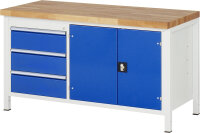 RAU Werkbank 8904A2, B1500xT700xH840mm, 3xSchublade-VA,...