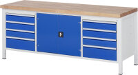 RAU Werkbank 8909A2, B2000xT700xH840mm, 8xSchublade-VA,...