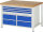 RAU Werkbank höhenverstellbar 8924A2, B1250xT900xH840-1040mm, 8xSchublade-VA, 13-8924A2-129B4H.11