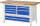 RAU Werkbank 8933A2, B1500xT700xH840mm, 9xSchublade-VA, 13-8933A2-157B4S.11