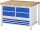 RAU Werkbank höhenverstellbar 8934A2, B1250xT900xH840-1040mm, 7xSchublade-VA, 13-8934A2-129B4H.11