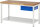 RAU Werkbank 8001I6, B1500xT700xH840-1040mm, Ablageboden Metall, 1xSchublade-TA, 03-8001I6-157R4H.11