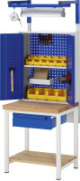 RAU Werkbank 8001I7, B750xT700xH840-1040mm, Ablageboden Buche, 1xSchublade-TA, 03-8001I7-077R4H.11