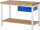 RAU Werkbank 8001I7, B1250xT700xH840-1040mm, Ablageboden Buche, 1xSchublade-TA, 03-8001I7-127R4H.11