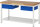 RAU Werkbank 8002I6, B1500xT700xH840-1040mm, Ablageboden Metall, 2xSchublade-TA, 03-8002I6-157R4H.11