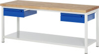 RAU Werkbank 8002I6, B2000xT700xH840-1040mm, Ablageboden...